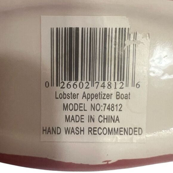 Vintage Boston Warehouse Lobster Tray 18" Red Coastal Ceramic Server Dish - Picture 4 of 9